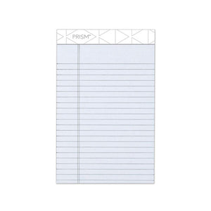 Prism + Writing Pads, Narrow Rule, 5 X 8, Pastel Gray, 50 Sheets, 12-pack