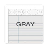 Prism + Writing Pads, Narrow Rule, 5 X 8, Pastel Gray, 50 Sheets, 12-pack