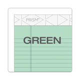 Prism + Writing Pads, Narrow Rule, 5 X 8, Pastel Green, 50 Sheets, 12-pack