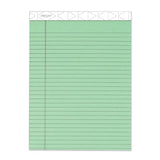 Prism + Colored Writing Pad, Wide-legal Rule, 8.5 X 11.75, Green, 50 Sheets, 12-pack