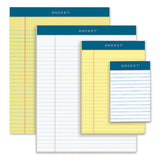 Docket Ruled Perforated Pads, Narrow Rule, 5 X 8, Canary, 50 Sheets, 12-pack