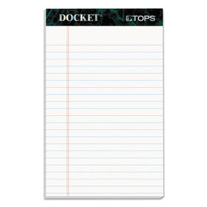 Docket Ruled Perforated Pads, Narrow Rule, 5 X 8, White, 50 Sheets, 12-pack