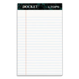 Docket Ruled Perforated Pads, Narrow Rule, 5 X 8, White, 50 Sheets, 12-pack