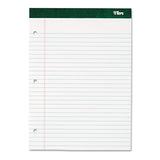 Double Docket Ruled Pads, Wide-legal Rule, 8.5 X 11.75, White, 100 Sheets
