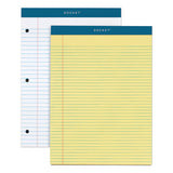 Double Docket Ruled Pads, Wide-legal Rule, 8.5 X 11.75, Canary, 100 Sheets, 6-pack