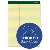 Double Docket Ruled Pads, Pitman Rule, 8.5 X 11.75, Canary, 100 Sheets, 6-pack