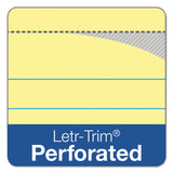 Docket Ruled Perforated Pads, Wide-legal Rule, 8.5 X 11.75, Canary, 50 Sheets, 6-pack