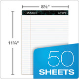 Docket Ruled Perforated Pads, Wide-legal Rule, 8.5 X 11.75, White, 50 Sheets, 12-pack