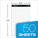 Docket Ruled Perforated Pads, Wide-legal Rule, 8.5 X 14, White, 50 Sheets, 12-pack