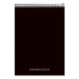 Docket Gold Planners And Project Planners, Narrow, Black, 8.5 X 6.75, 70 Sheets