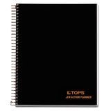 Jen Action Planner, Narrow Rule, Black Cover, 8.5 X 6.75, 84 Sheets