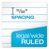 Docket Gold Ruled Perforated Pads, Wide-legal Rule, 8.5 X 11.75, White, 50 Sheets, 12-pack