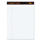 Docket Gold Ruled Perforated Pads, Wide-legal Rule, 8.5 X 11.75, White, 50 Sheets, 12-pack