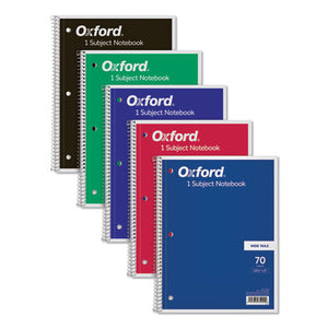 Coil-lock Wirebound Notebooks, 1 Subject, Wide-legal Rule, Assorted Color Covers, 10.5 X 8, 70 Sheets