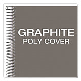 Color Notebooks, 1 Subject, Narrow Rule, Graphite Cover, 8.5 X 5.5, 100 Sheets