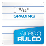 Second Nature Recycled Notebooks, Gregg Rule, 4 X 8, White, 70 Sheets