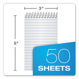 Second Nature Single Subject Wirebound Notebooks, 1 Subject, Narrow Rule, Randomly Assorted Color Covers, 3 X 5, 50 Sheets