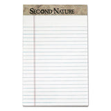 Second Nature Recycled Ruled Pads, Narrow Rule, 5 X 8, White, 50 Sheets, Dozen