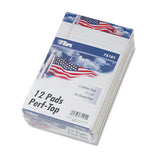 American Pride Writing Pad, Narrow Rule, 5 X 8, White, 50 Sheets, 12-pack