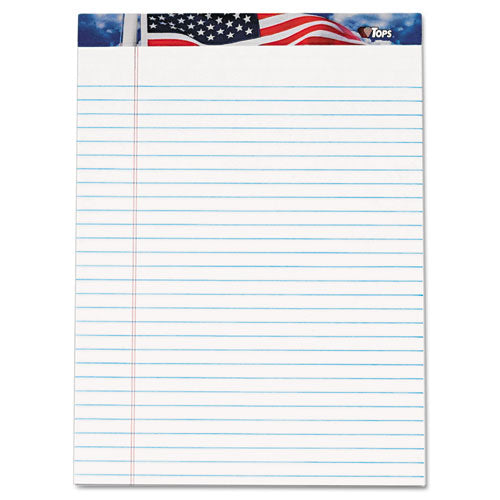 American Pride Writing Pad, Wide-legal Rule, 8.5 X 11.75, White, 50 Sheets, 12-pack