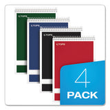 Steno Book, Gregg Rule, Assorted Covers, 6 X 9, 80 Green Tint Sheets, 4-pack