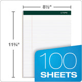 Double Docket Ruled Pads, Narrow Rule, 8.5 X 11.75, White, 100 Sheets, 4-pack