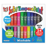 Kwik Stick Tempera Paint, 3.5", Assorted Colors, 24-pack