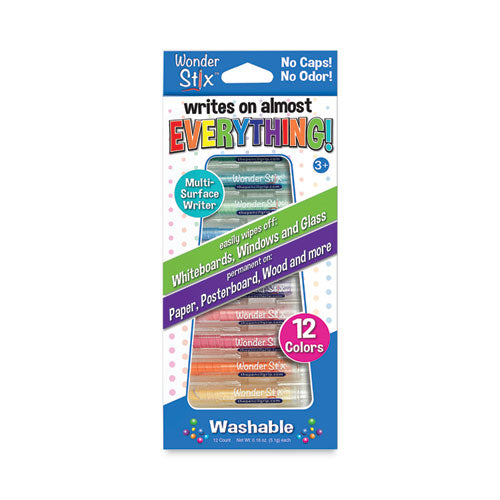 Wonder Stix, 3.75 X 0.2, Assorted Colors, 12-pack