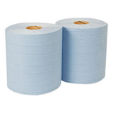 Industrial Paper Wiper, 4-ply, 11 X 15.75, Blue, 375 Wipes-roll, 2 Roll-carton