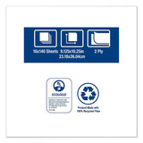 Windshield Towel, 9.13 X 10.25, Blue, 140-pack, 16 Packs-carton