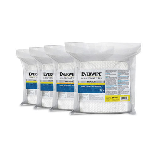 Disinfectant Wipes, 6 X 8, Lemon, 800-bag, 4 Bags-carton