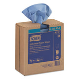 Industrial Paper Wiper, 4-ply, 8.54 X 16.5, Blue, 90 Towels-box, 10 Box-carton