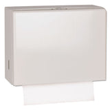 Singlefold Hand Towel Dispenser, 11.75 X 5.75 X 9.25, White