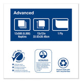 Advanced Soft Minifold Dispenser Napkins, 1-ply,13" X 12", Natural, 6000-ct