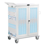 Uv Sterilization And Charging Cart, For 32 Devices, 34.8 X 21.6 X 42.3, White