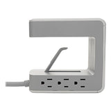 Six-outlet Surge Protector With Two Usb-a And One Usb-c Ports, 8 Ft Cord, 1080 Joules, Gray