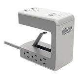 Six-outlet Surge Protector With Two Usb-a And One Usb-c Ports, 8 Ft Cord, 1080 Joules, Gray