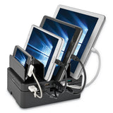 Usb Charging Station With Quick Charge 3.0, Holds 7 Devices, Black