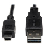 Universal Reversible Usb 2.0 Cable, Reversible A To 5-pin Mini B (m-m), 6 Ft.