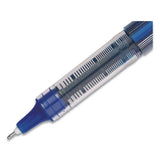 Vision Needle Stick Roller Ball Pen, Fine 0.7mm, Blue Ink, Silver Barrel, Dozen