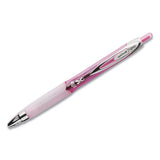 Signo 207 Retractable Gel Pen, Medium 0.7mm, Black Ink, Pink Barrel, 2-pack