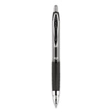 Signo 207 Retractable Gel Pen, 1mm, Black Ink, Translucent Black Barrel, Dozen