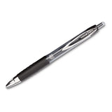 Signo 207 Retractable Gel Pen, 1mm, Black Ink, Translucent Black Barrel, Dozen