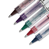 Vision Elite Blx Series Stick Roller Ball Pen, 0.8mm, Assorted Ink-barrel, 5-pack