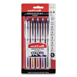 Vision Elite Blx Series Stick Roller Ball Pen, 0.8mm, Assorted Ink-barrel, 5-pack