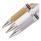 Impact Bold Stick Gel Pen, 1mm, Assorted Marvelous Metallic Ink-barrel, 3-set
