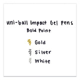 Impact Bold Stick Gel Pen, 1mm, Assorted Marvelous Metallic Ink-barrel, 3-set