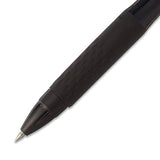 307 Retractable Gel Pen, Micro 0.5 Mm, Blue Ink, Black Barrel, Dozen