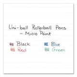 Stick Roller Ball Pen, Micro 0.5mm, Blue Ink, Black Barrel, 72-pack