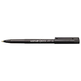 Onyx Stick Roller Ball Pen, Fine 0.7mm, Black Ink, Black Matte Barrel, 72-pack